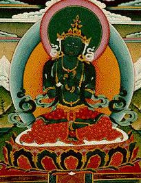 Picture of Vajradhara, the Primordial Buddha and link to teaching on Vajradhara by Khempo Karthar Rinpoche